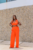 Sleeveless Crop & Pant Set