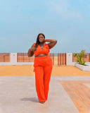 Sleeveless Crop & Pant Set