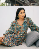 Frill Sleeve Shift Dress