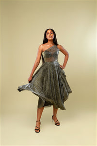 Ife Dress - Metallic
