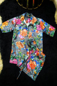 Kelly Shirt & Shorts Set - Dark Floral