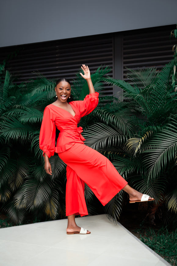 Alma Culotte Pants Red