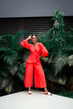 Isla Wrap Top Red